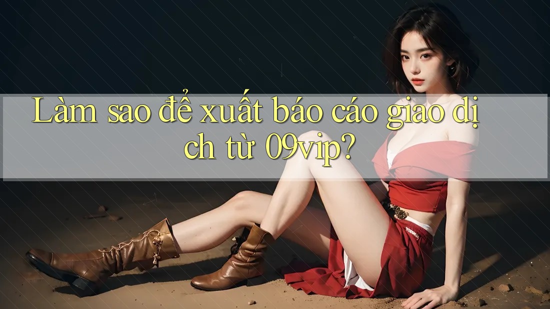 Làm sao để xuất báo cáo giao dịch từ 09vip?
